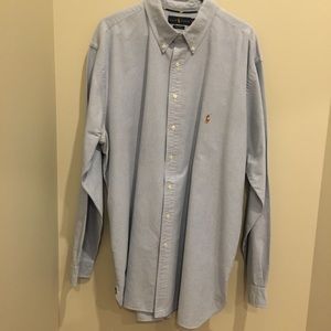 2XLT Ralph Lauren Blue Oxford Button-Down Shirt